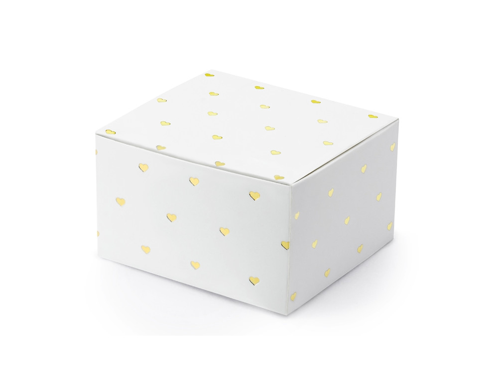 Boxes Hearts, white, gold