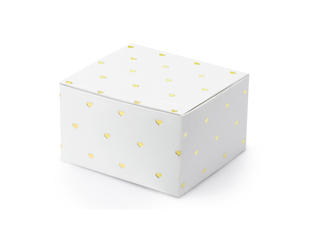 Boxes Hearts, white, gold