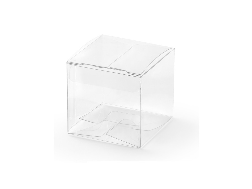 Square, transparent boxes