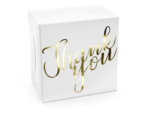 Cake boxes Thank You - gold, 10 pcs.