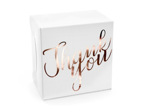 Cake boxes Thank You, rose gold