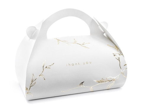 Cake boxes Twigs - golden pattern, 10 pcs.