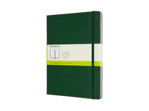 Notatnik gładki XL - Moleskine - ciemnozielony twarda okładka