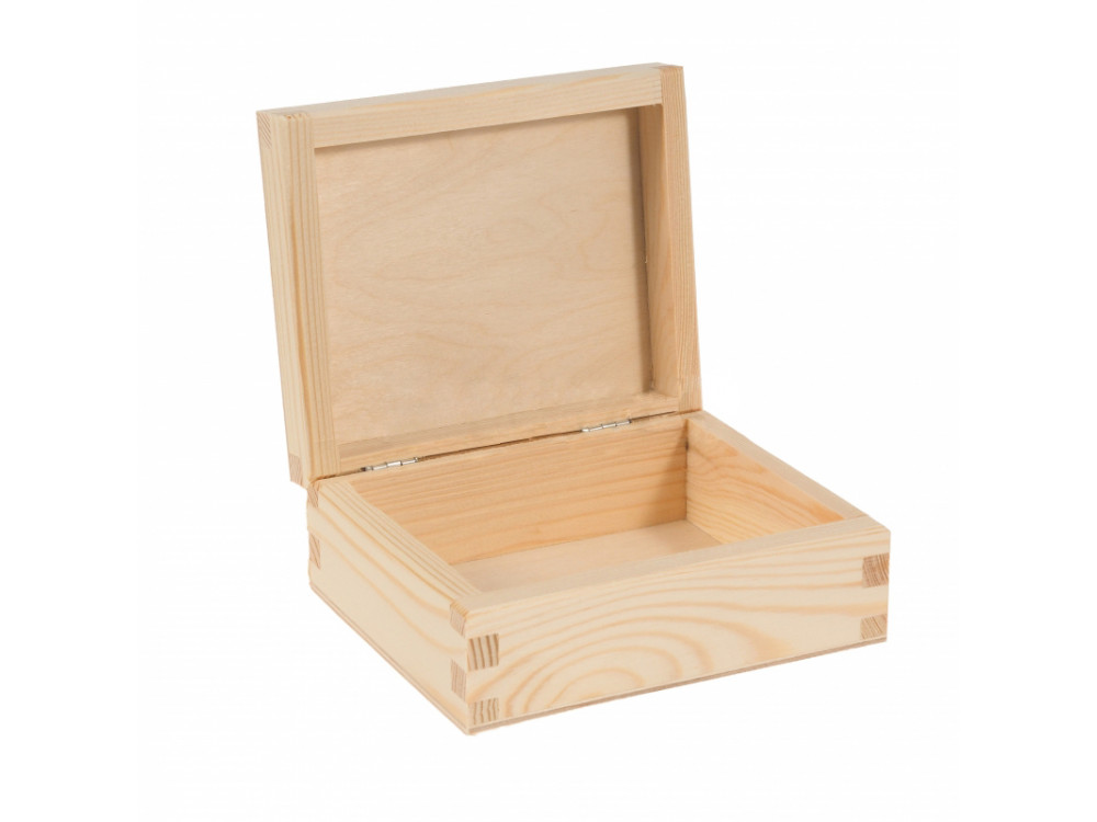 Pudełko drewniane, kasetka - 14,5 x 12 x 6 cm