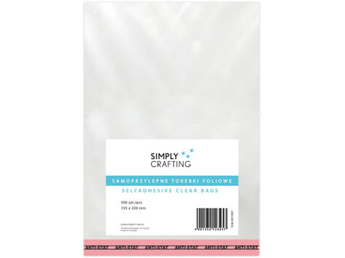 Self-adhesive foil plastic bags 15,5 x 22 cm 500 pcs