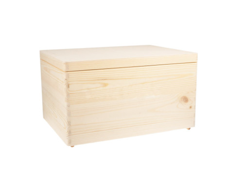 Wooden chest with lid - big