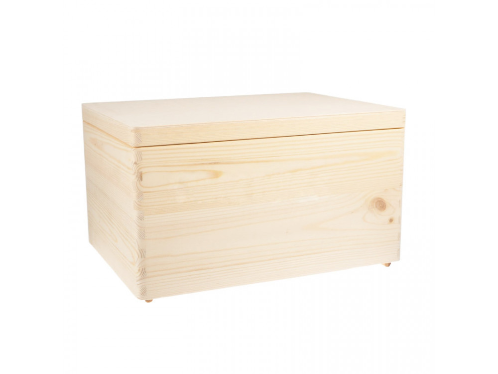 Wooden chest with lid - big