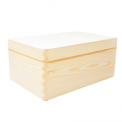 Wooden chest with lid - small