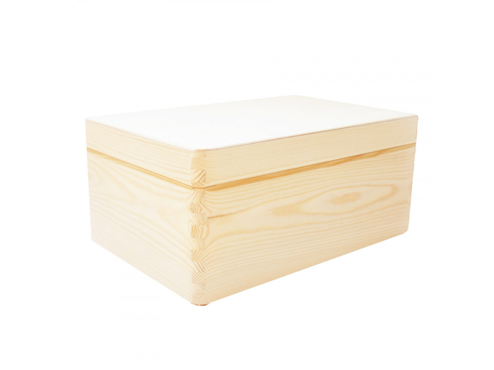 Wooden chest with lid - small