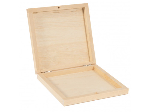 Pudełko drewniane na płyty CD - 14,5 x 14,5 x 2,7 cm