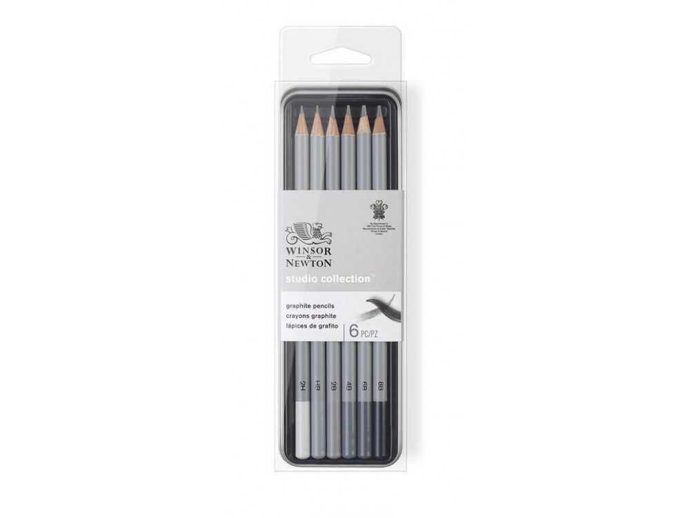 Graphite Pencils Set - Winsor & Newton - 6 pc.