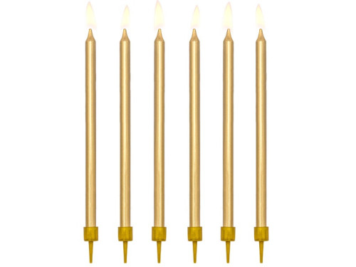 Smooth birthday candles - Gold