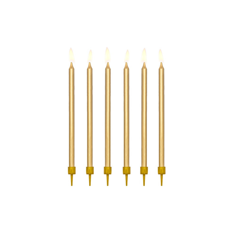 Smooth birthday candles - Gold