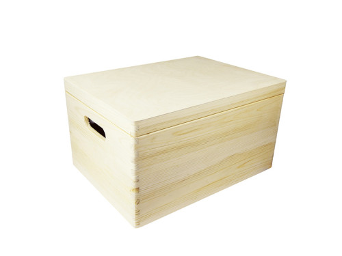 Wooden Chest with Lid - Big