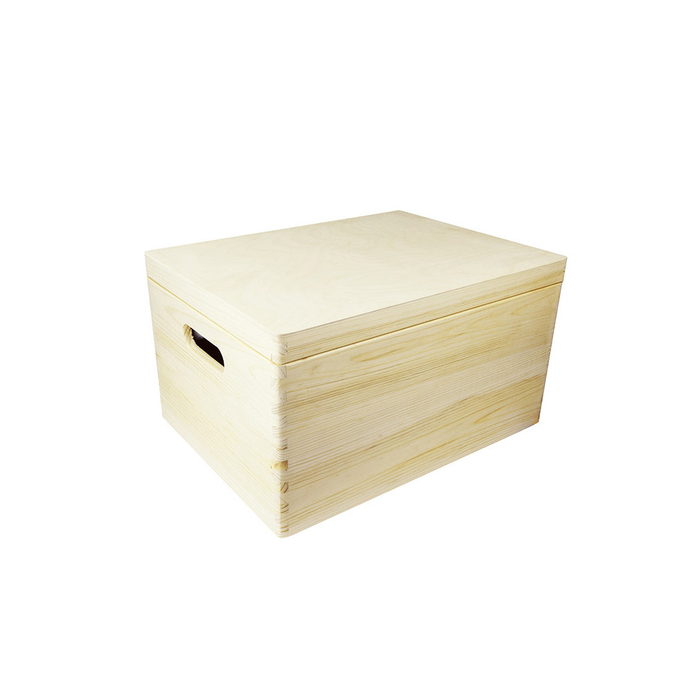 Wooden Chest with Lid - Big