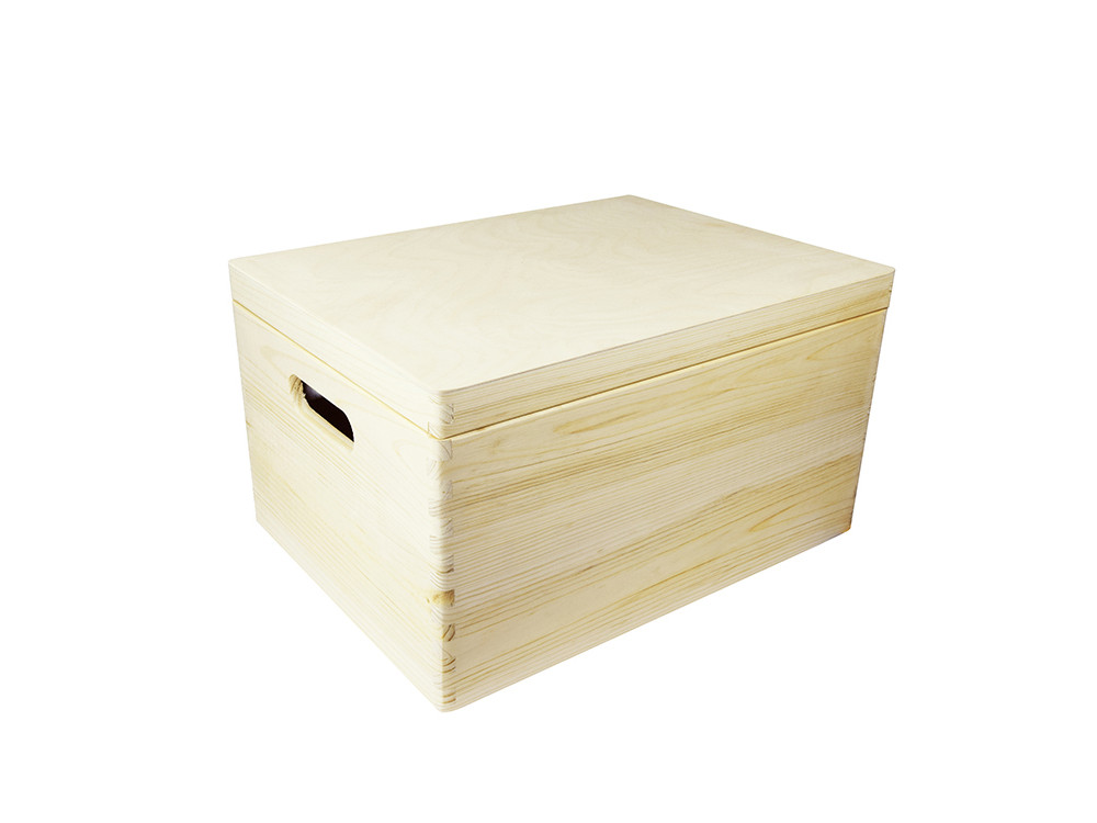 Wooden Chest with Lid - Big