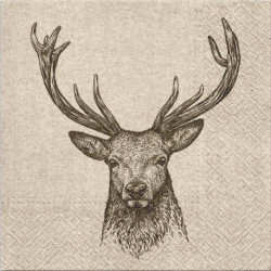 Decorative napkins We Care - Paw - Deer, 20 pcs.