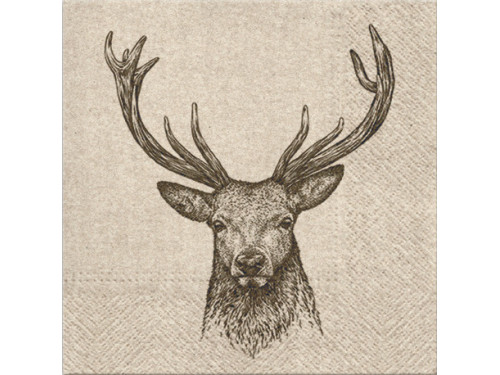 Decorative napkins We Care - Paw - Deer, 20 pcs.