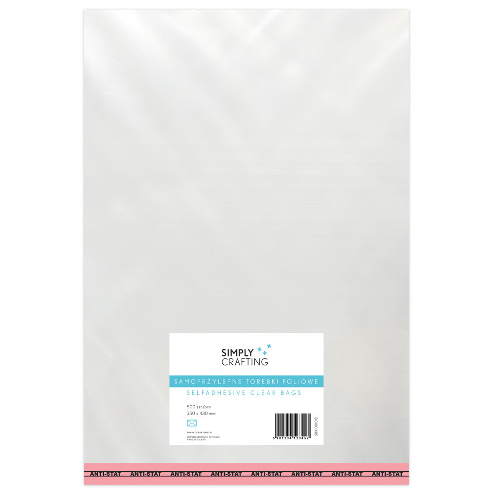Self-adhesive foil plastic bags - 35 x 43 cm, 500 pcs.