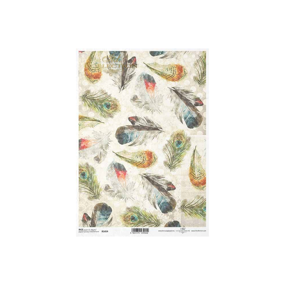 Decoupage paper A4 - ITD Collection - rice, R1414