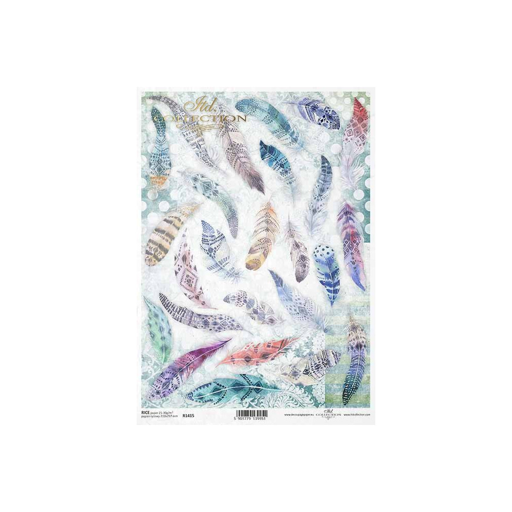 Decoupage paper A4 - ITD Collection - rice, R1415