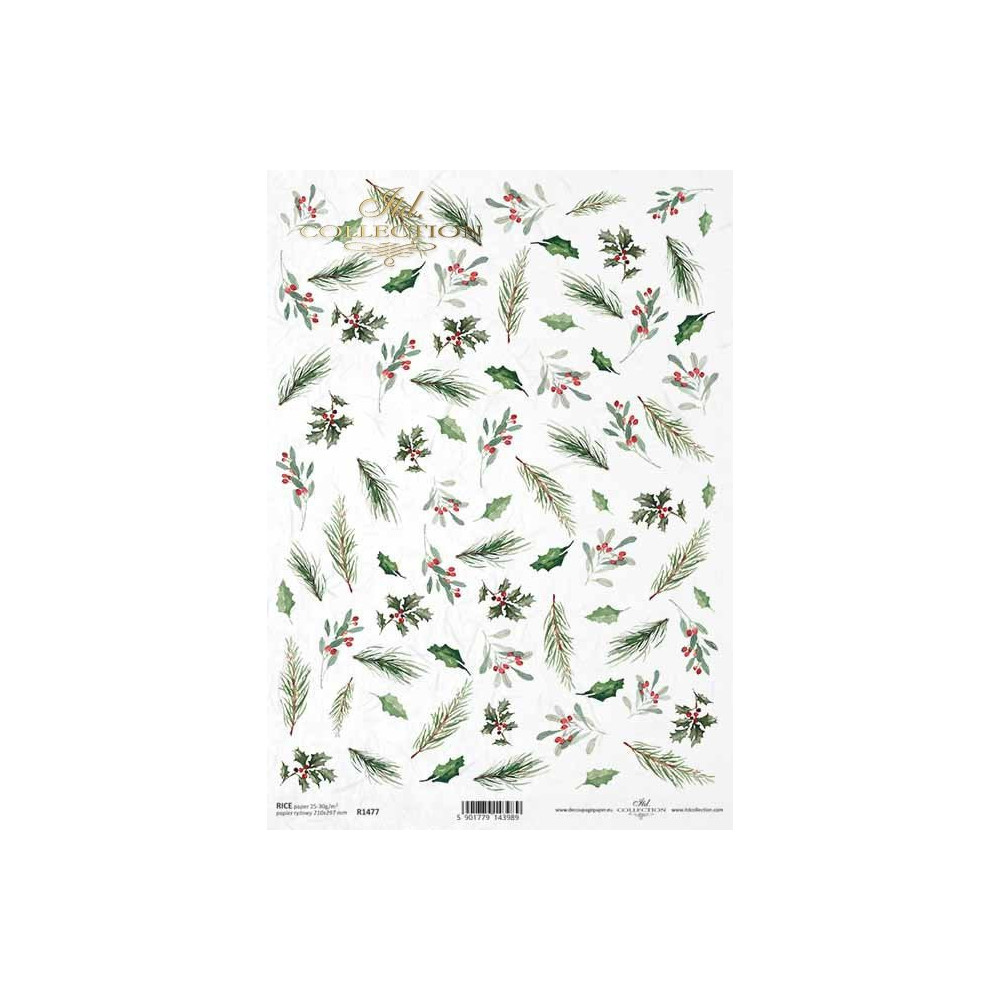 Decoupage paper A4 - ITD Collection - rice, R1477