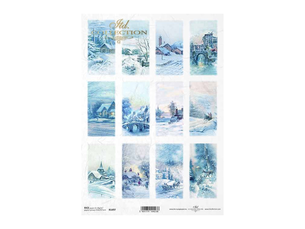 Decoupage paper A4 - ITD Collection - rice, R1497