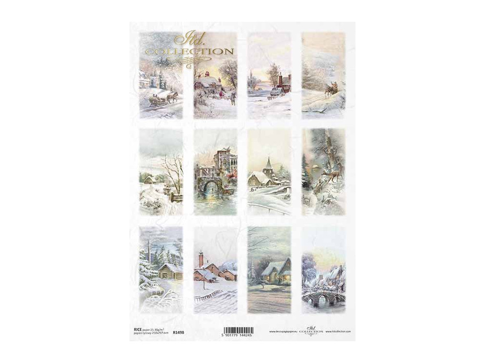 Papier do decoupage A4 - ITD Collection - ryżowy, R1498
