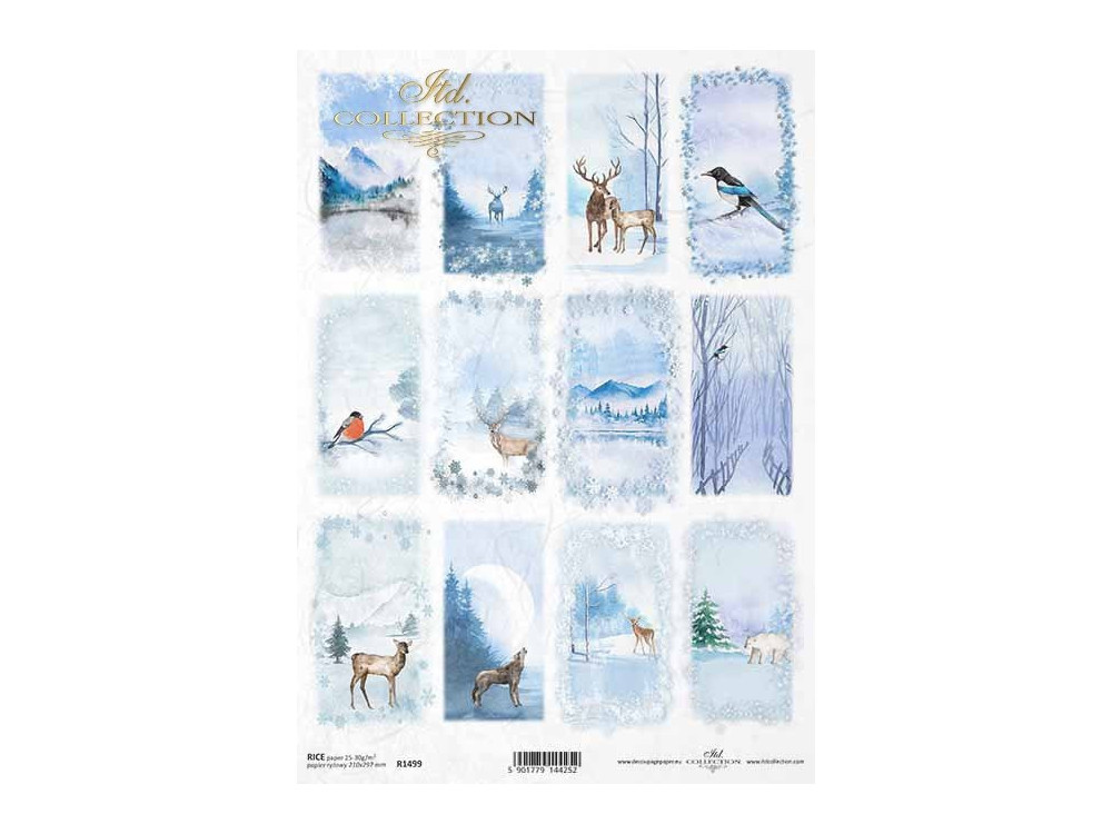 Decoupage paper A4 - ITD Collection - rice, R1499