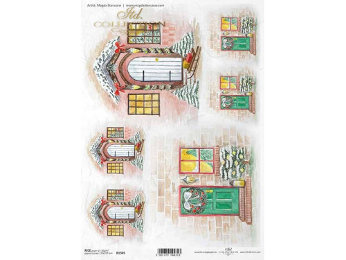 Papier do decoupage A4 - ITD Collection - ryżowy, R1505
