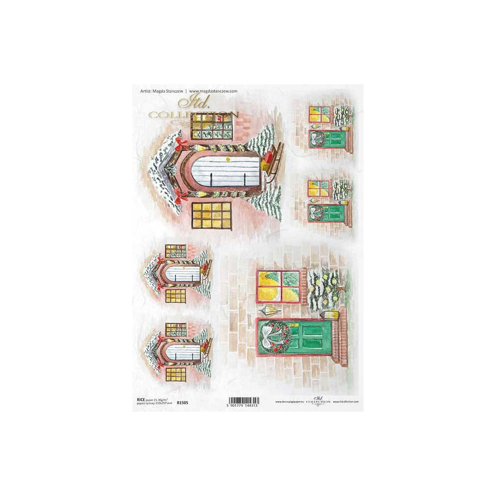 Decoupage paper A4 - ITD Collection - rice, R1505