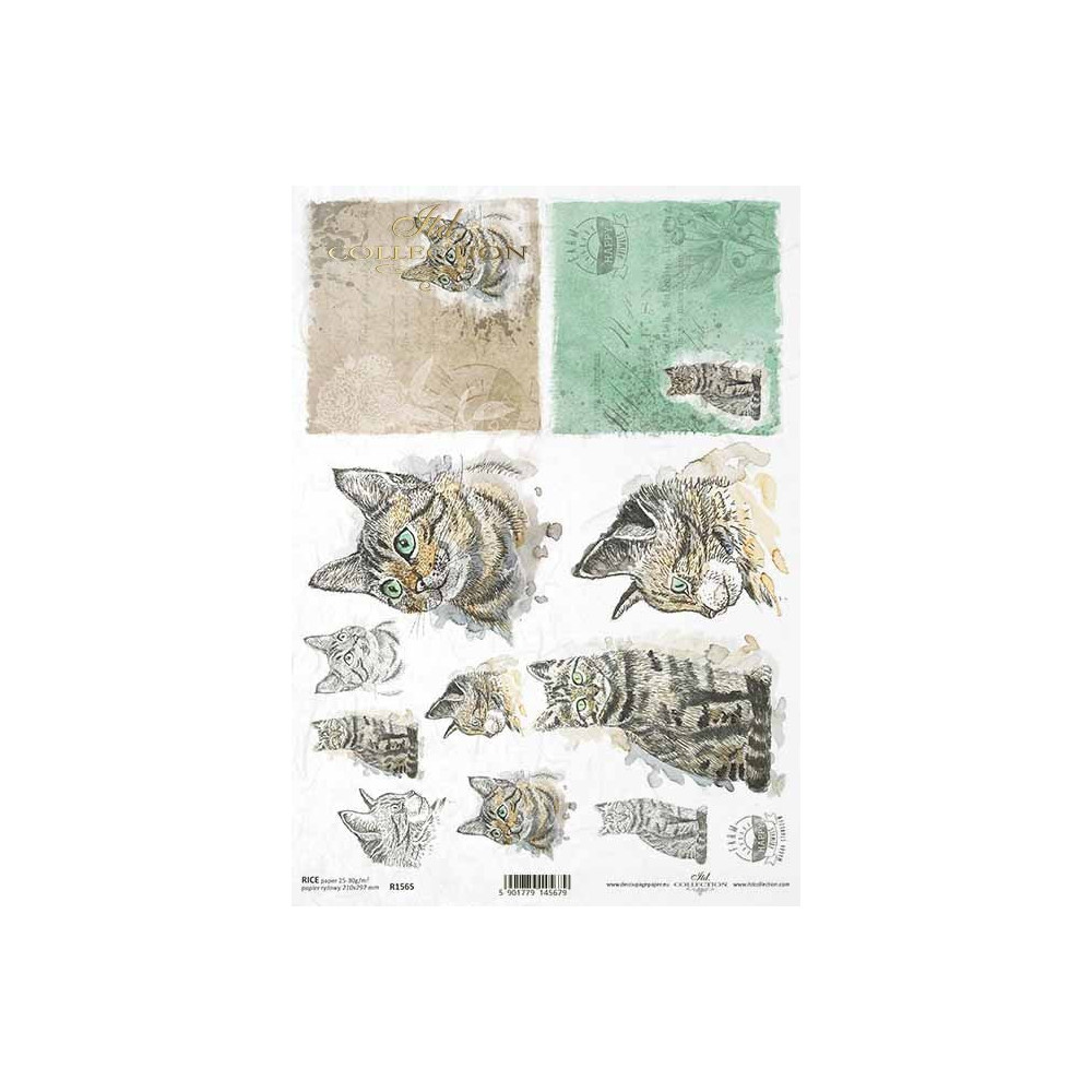 Decoupage paper A4 - ITD Collection - rice, R1565