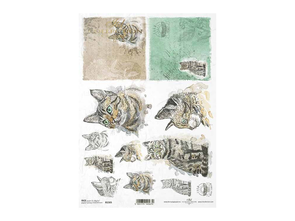 Papier do decoupage A4 - ITD Collection - ryżowy, R1565