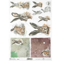 Decoupage paper A4 - ITD Collection - rice, R1570