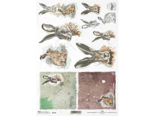 Decoupage paper A4 - ITD Collection - rice, R1570