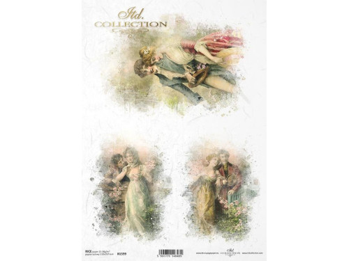 Decoupage paper A4 - ITD Collection - rice, R1599