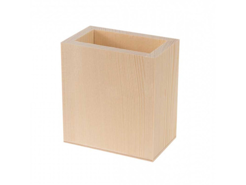 Container, box for pens - wooden, 10 x 5,5 x 11 cm