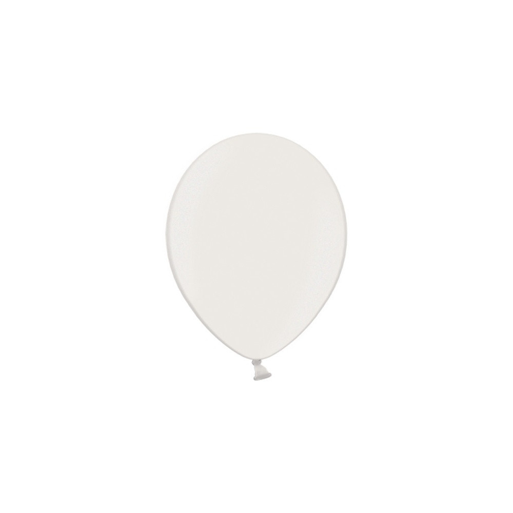 Strong balloons - metallic pure white, 30 cm, 10 pcs.