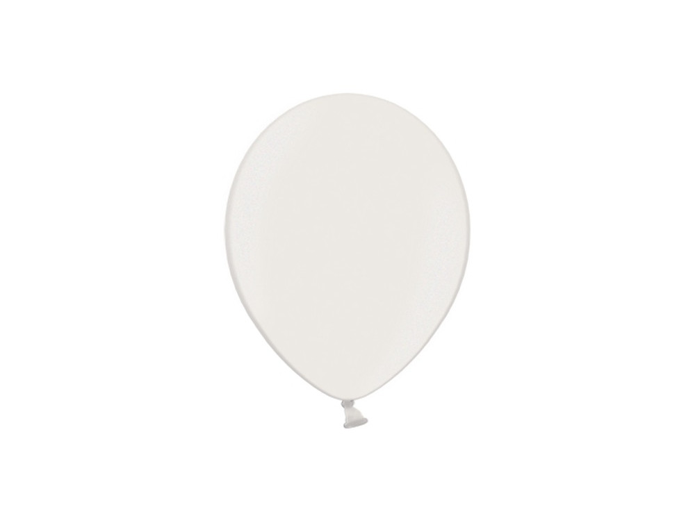 Balony Strong - metaliczne, białe, 30 cm, 10 szt.