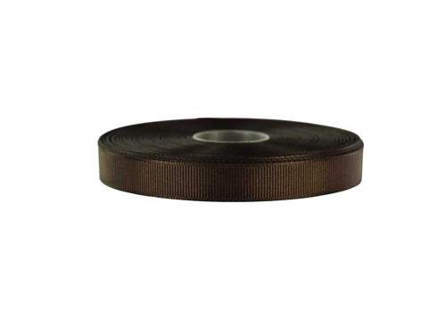 Repp ribbon - brown, 12 mm