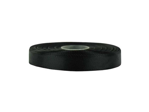 Repp ribbon - black, 12 mm