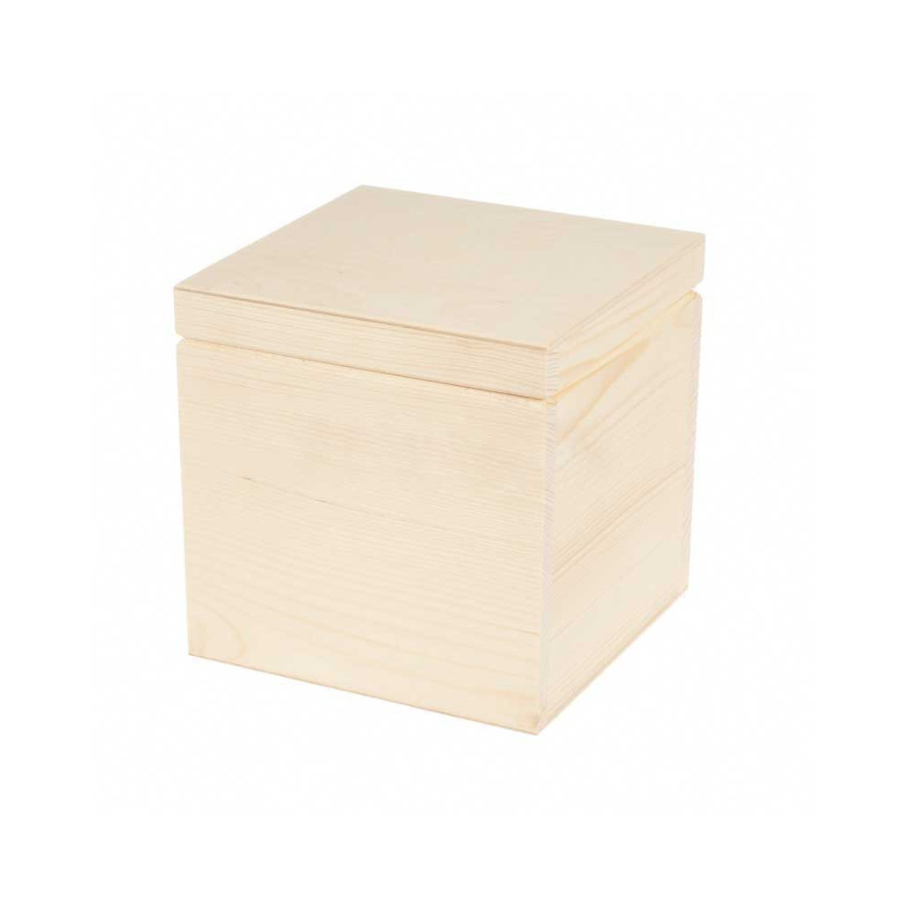 Wooden container, box - 16 x 16 cm