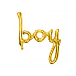 Balon foliowy Boy - złoty,...