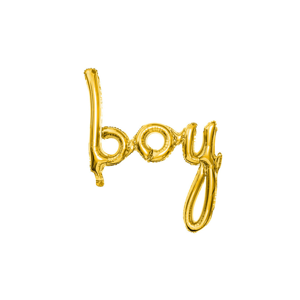 Foil balloon Boy - gold, 63,5 x 74 cm