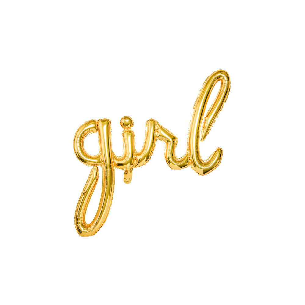 Foil balloon Girl - gold, 77 x 70 cm