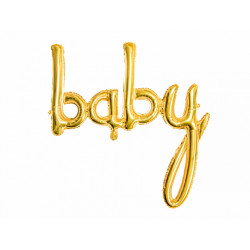 Balon foliowy Baby - złoty, 73,5 x 75,5 cm