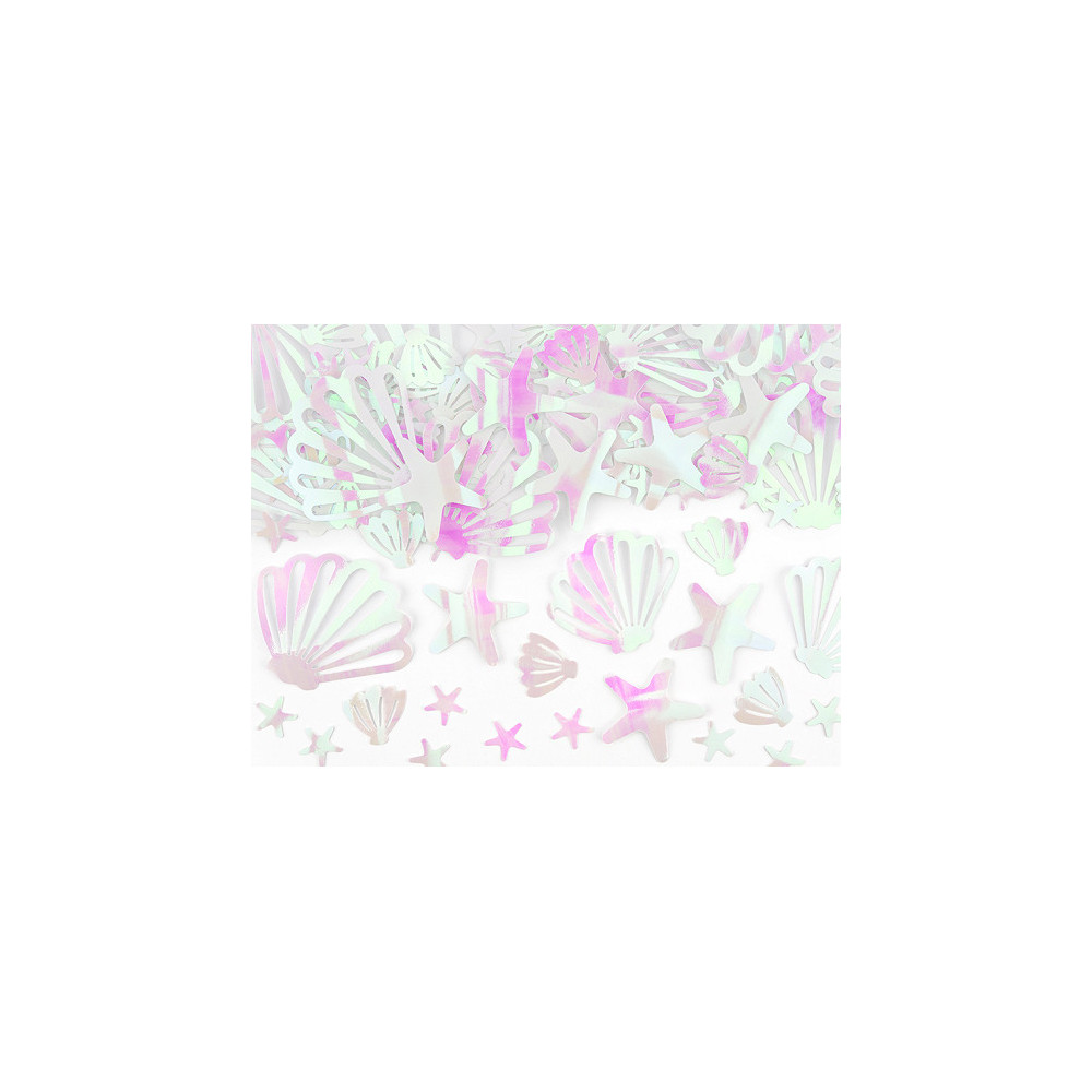 Decorative confetti Narwal - pink, opalescent, 23 g