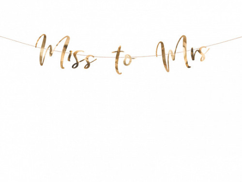 Banner Miss to Mrs - rose gold, 1 pc.