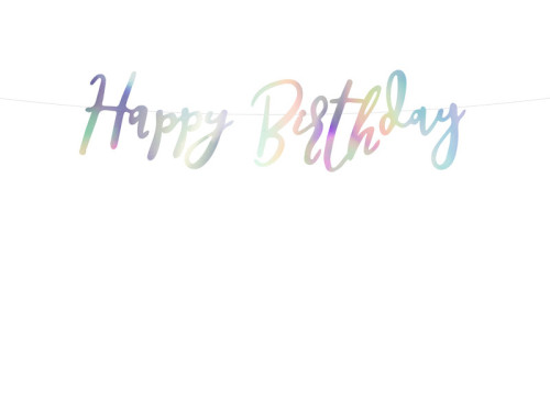 Baner Happy Birthday - opalizujący