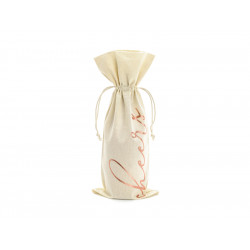 Cotton wine bag Cheers - pink gold, 1 pc.
